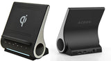 Azpen Dockall D108 Wireless Charging Dock w/Bluetooth Speakers. Qi-Certified Wireless for 7.5W Charging with iPhone Xs Max/XR/XS/S/ 8/ 8Plus/ 10W for Galaxy S10/ S9/ S9+/ S8/ Note 9 - Black
