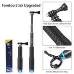 Foretoo Selfie Stick for GoPro,19”Waterproof Hand Grip Adjustable Extension Monopod Pole for Gopro Hero 6 5 4 3+3 2 1 AKASO, Xiaomi Yi,SJCAM SJ4000 SJ5000 SJ6000 (with Wrist Strap and Screw)