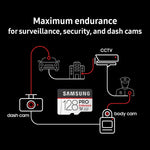 Samsung PRO Endurance 128GB Micro SDXC Card with Adapter - 100MB/s U1 (MB-MJ128GA/AM)