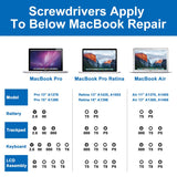 12 Pieces MacBook Repair Tool Kit , Precision Screwdrivers, Opening pick, Spudger and Tool Bag for MacBook Air, Retina, Pro