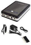 XTPower MP-10000 External Battery Pack with 10000mAh - dual USB 5V + DC 9V / 12V 2A for Tablets, Digital Cameras, PSP, NDS, NDSL, GoPro, Smart Phones - US Wall Charger + Car Charger Included