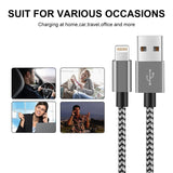 Short iPhone Cable iPhone Charging Cable 4Pack 1FT Braided iPhone Charger Cable Fast Charge and Data Sync Cord for Phone X 8 7 6S 6 Plus Pad 2 3 4 Mini, Pad Pro Air, Pod Nano Touch(Black)