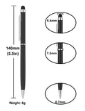 Stylus Pens innhom Stylus Pen for Touch Screens iPad iPhone Tablets Samsung Kindle and Black Ink Ballpoint Pens-2 in 1 Stylists Pens 12 Pack 1 Year Warranty