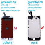 For iPhone 6S Screen Replacement LCD Black - with [ Proximity Sensor] [ Ear Speaker] [ Front Camera] [ Repair Tools] Display Touch Digitizer Frame Assembly Full Repair Kit