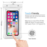 Universal Waterproof Case, IFCASE IPX8 Float Phone Dry Bag Pouch for iPhone 7/8 Plus, Xs Max/XR, Samsung Galaxy S8+/S9+/S10+, Note 9/8/5, LG Stylo 4/3, V40/V30/K30/K20/G6/G7 ThinQ (White)