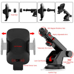 Wireless Car Charger,3 in 1 Dashboard&Windshield&Air Vent Mount[Infrared-sensing][10W Fast Charging]Car Phone Holder Compatible for Samsung Galaxy Note9 S9 S8 Plus,iPhone X/XR/XS Max,QI-Enabled Phone