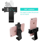 Puroma Universal Cell Phone Tripod Mount Adapter Smartphone Holder Mount Clip for iPhone 8 8plus X, 7 7plus 6 6s 6plus 5 5s, Samsung, Huawei P9 honor 8 and more Phones, Selfie Monopod Adjustable Clamp