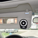 Bluetooth Car Speakerphone Kits,Bluetooth 4.1 Hands-Free Motion AUTO-ON Car Kit Stereo Music Speaker Wireless Sun Visor Player Adapter Built-in Mic & Car Charger,Connect 2 Phones at Same Tim (Black)