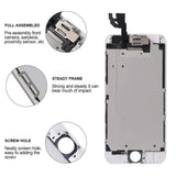 For iPhone 6S Screen Replacement LCD Black - with [ Proximity Sensor] [ Ear Speaker] [ Front Camera] [ Repair Tools] Display Touch Digitizer Frame Assembly Full Repair Kit