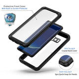 Galaxy S8 Case, Lanhiem IP68 Waterproof Dustproof Shockproof Full Body Sealed Underwater Protective Cover with Built-in Screen Protector for Samsung Galaxy S8 (Black)