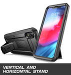 SUPCASE iPhone XR Case, Full-Body Rugged Holster Case with Built-in Screen Protector for Apple iPhone XR (2018 Release), Unicorn Beetle Pro Series (Black)