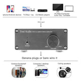 2 Channel Stereo Audio Class D Amplifier Mini Hi-Fi Professional Digital Amp for Home Speakers 50W x 2 - V1.0G