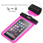 JOTO Universal Waterproof Pouch Cellphone Dry Bag Case for iPhone XS Max XR XS X 8 7 6S Plus, Samsung Galaxy S9/S9 +/S8/S8 +/Note 8 6 5 4, Pixel 3 XL Pixel 3 2 HTC LG Sony MOTO up to 6.0" – Magenta