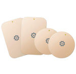 Mount Metal Plate with Adhesive for Magnetic Cradle-Less Mount -X4 Pack 2 Rectangle and 2 Round (Compatible with WizGear mounts) (Gold)