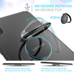 Finger Ring Stand, Lamicall Cell Phone Holder : Universal Phone Ring Cradle Kickstand Compatible with Phone Xs Max XR X 8 7 6 6s Plus 5s, Samsung Galaxy S8 S7 S6, All Android Smartphone - Black - 01