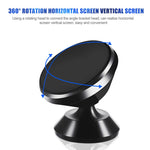Magnetic Car Mount, MANORDS Stylish 360°Rotation Car Phone Holder, Adjustable Dashboard Mount Compatible iPhone Xs X 8 Plus 7 6s Samsung Galaxy S9 S8 Edge S7 Note 9 and More(Black)