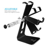 Adjustable Cell Phone Stand, Lamicall Phone Stand : [UPDATE VERSION] Cradle, Dock, Holder Compatible with iPhone Xs XR 8 X 7 6 6s Plus SE 5 5s 5c charging, Accessories Desk, Android Smartphone - Black