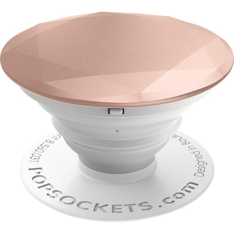 PopSockets: Collapsible Grip & Stand for Phones and Tablets - Rose Gold Metallic Diamond