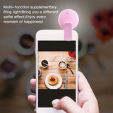 Ring Light, Selfie Ring Light，Rechargeable LED Selfie Ring Light with 3 Modes Dimmable Clip Ring Lights for Camera Phone Tablets Laptop（Rose Pink