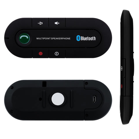 Bluetooth Car Speakphone, BTBSZ Sun Visor Multipoint Wireless Connection A2DP Streaming Bluetooth Car Kit Hands Free Talking and Driving Compatible with All Cars and Bluetooth Phones