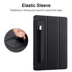 ESR Pencil Holder Compatible with The Apple Pencil (1st and 2nd Gen), Elastic Pocket [Stylus Pens Protected and Safe] Pouch Adhesive Sleeve Attached to Case for Stylus Pens - Black