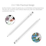 Stylus Pen Compatible for Apple iPad, Adrawpen Rechargeable Active Stylus Pen with 2 in 1 Copper & Mesh Fine Tip, 5 Mins Auto Off Smart Pencil Digital Pen for All Apple iPad/iPhone/iPad Pro-White