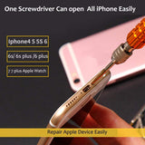 Ogodeal 5 in 1 Screwdriver Kit for Apple iPhone X 8 8 Plus 7 Plus 6s 6 Plus, Y000 Triwing, 0.8 Pentalobe,PH000 Phillips, Flathead T5 Trox Screwdriver Repair Tool Set for Samsung, LG,Motorola,Huawei