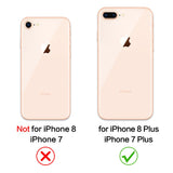 SHIELDON Genuine Leather iPhone 8 Plus Wallet Case Book Flip Cover and [Credit Card Slot] Magnetic Closure Compatible with iPhone 8 Plus / 7 Plus - Black