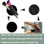 KEKU 10pcs Adhesive Gel Pad Non-Slip Gel Pad Portable Automatic Gel Base for Mobile Phones, Mats, Keys, Easy Removal, Adhere to Anywhere (Round Black, White)