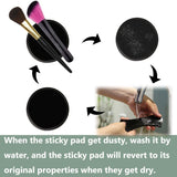 KEKU 10pcs Adhesive Gel Pad Non-Slip Gel Pad Portable Automatic Gel Base for Mobile Phones, Mats, Keys, Easy Removal, Adhere to Anywhere (Round Black, White)