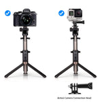 Selfie Stick Bluetooth, KUSKY 4-in-1 Extendable Selfie Stick Tripod with Wireless Remote Shutter for iPhone X/8/8P/7/7P/6s/6P, Galaxy S9/S9 Plus/S8/S7/ S6/S5/Note 8, Google, Huawei and More (Black)