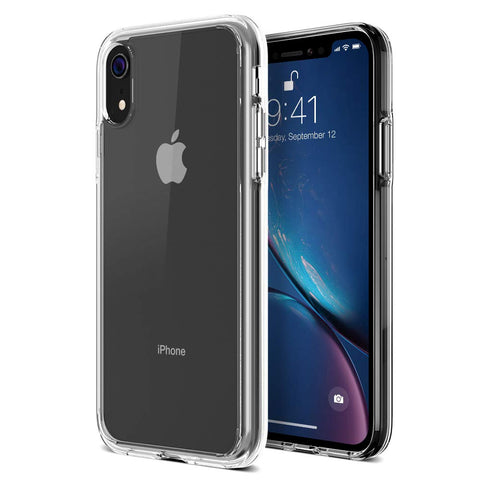 iPhone XR Case, Trianium Clarium Case Compatible Apple iPhone XR (2018)[6.1" ONLY] TPU Cushion Protection and Hybrid Rigid Clear Back Cover [ Work w/Most Screen Protector] - Clear