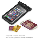 Universal Waterproof Case, JOTO CellPhone Dry Bag Pouch for Apple iPhone 6S, 6, 6S Plus, SE, 5S, Samsung Galaxy S7, S6 Note 7 5, HTC LG Sony Nokia Motorola up to 6.0" diagonal -Black