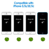 JETech Screen Protector for iPhone SE 5s 5c 5, Tempered Glass Film, 2-Pack