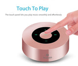 [LED Touch Design] Bluetooth Speaker, XLEADER Portable Wireless Bluetooth Speakers with HD Sound/ 12-Hour Playtime/Bluetooth 4.1 / Micro SD Support, for iPhone/ipad/Tablet/Laptop/Echo dot (Rose Gold)