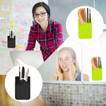 Phone Card Holder, HUO ZAO Silicone Credit Card Id Cash Wallet with 3M Adhesive Stick-on fits Apple iPhone Samsung Galaxy Android Most Smartphones, Table, Refrigerator, Door - Black Color - 10 Pack
