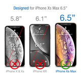 TETHYS Glass Screen Protector Designed for iPhone XS Max (6.5") [Edge to Edge Coverage] Full Protection Durable Tempered Glass for Apple iPhone XS Max Guidance Frame Included (Pack of 3)