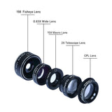HD Camera Lens Kit 5 in 1 for iPhone 6/ 6s Plus/SE/ 7/ Samsung Galaxy S7/S7 Edge/S6 Edge and Other Android Smart Phone