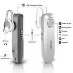Bluetooth Headset V4.1 Bluetooth Earpiece with Noise Cancelling Mic, Waterproof IPX5 (Sliver)
