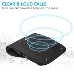 Slopehill in-car Bluetooth Speakerphone, Hands-Free Visor Bluetooth Speaker, Automatic Cellphone Connection for Safe Drive Talking (Clip Design)