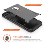 Trianium iPhone 7 Case [Duranium Series] Heavy Duty Ultra Protective Hard Cover Shock Absorption w/Built-in Screen Protector+ Holster Belt Clip Kickstand for Apple iPhone 7 2016 -Gunmetal (TM000181)
