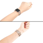 SWEES Leather Band Compatible Apple Watch 38mm 40mm, Genuine Leather Shiny Bling Glitter Strap Compatible Apple Watch Series 4 Series 3 Series 2 Series 1, Sports & Edition Women, Glistening Rose Gold