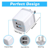 X-EDITION USB Wall Charger,4-Pack 2.1A Dual Port USB Cube Power Adapter Wall Charger Plug Charging Block Cube for Phone 8/7/6 Plus/X, Pad, Samsung Galaxy S5 S6 S7 Edge,LG, ZTE, HTC, Android (White)