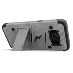 Zizo Bolt Series Compatible with Samsung Galaxy S8 Case Military Grade Drop Tested with Tempered Glass Screen Protector, Holster Gray Black