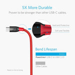 Anker PowerLine+ C to C 2.0 cable (6ft), High Durability, for USB Type-C Devices Including Samsung Galaxy Note 8 S8 S8+ S9, iPad Pro 2018, Google Pixel, Nexus 6P, Huawei Matebook, MacBook and More