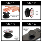 Pop Sticky Replacement 8 Pack, Compatible with Socket Mount Base, 6PCs Double Sided Adhesive Pads and 2PCs Sticker Pads for Car Magnetic Phone Holder