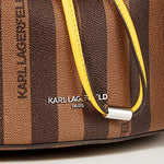 Karl Lagerfeld Paris Adele Bucket Bag, Brown/Khaki/Mango