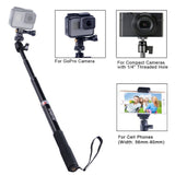 Smatree Q3 Telescoping Selfie Stick with Tripod Stand Compatible for GoPro Hero Fusion/7/6/5/4/3+/3/Session/GOPRO Hero (2018)/Action Cameras, Ricoh Theta S/V, SJCAM, AKASO, Xiaomi Yi and Cell Phones