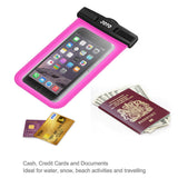 JOTO Universal Waterproof Pouch Cellphone Dry Bag Case for iPhone XS Max XR XS X 8 7 6S Plus, Samsung Galaxy S9/S9 +/S8/S8 +/Note 8 6 5 4, Pixel 3 XL Pixel 3 2 HTC LG Sony MOTO up to 6.0" – Magenta