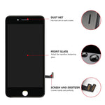 Compatible for iPhone 7 Screen Replacement (4.7inch Black), FFtopu LCD Digitizer Touch Screen Assembly Set with 3D Touch, Repair Tools and Professional Replacement Video Included